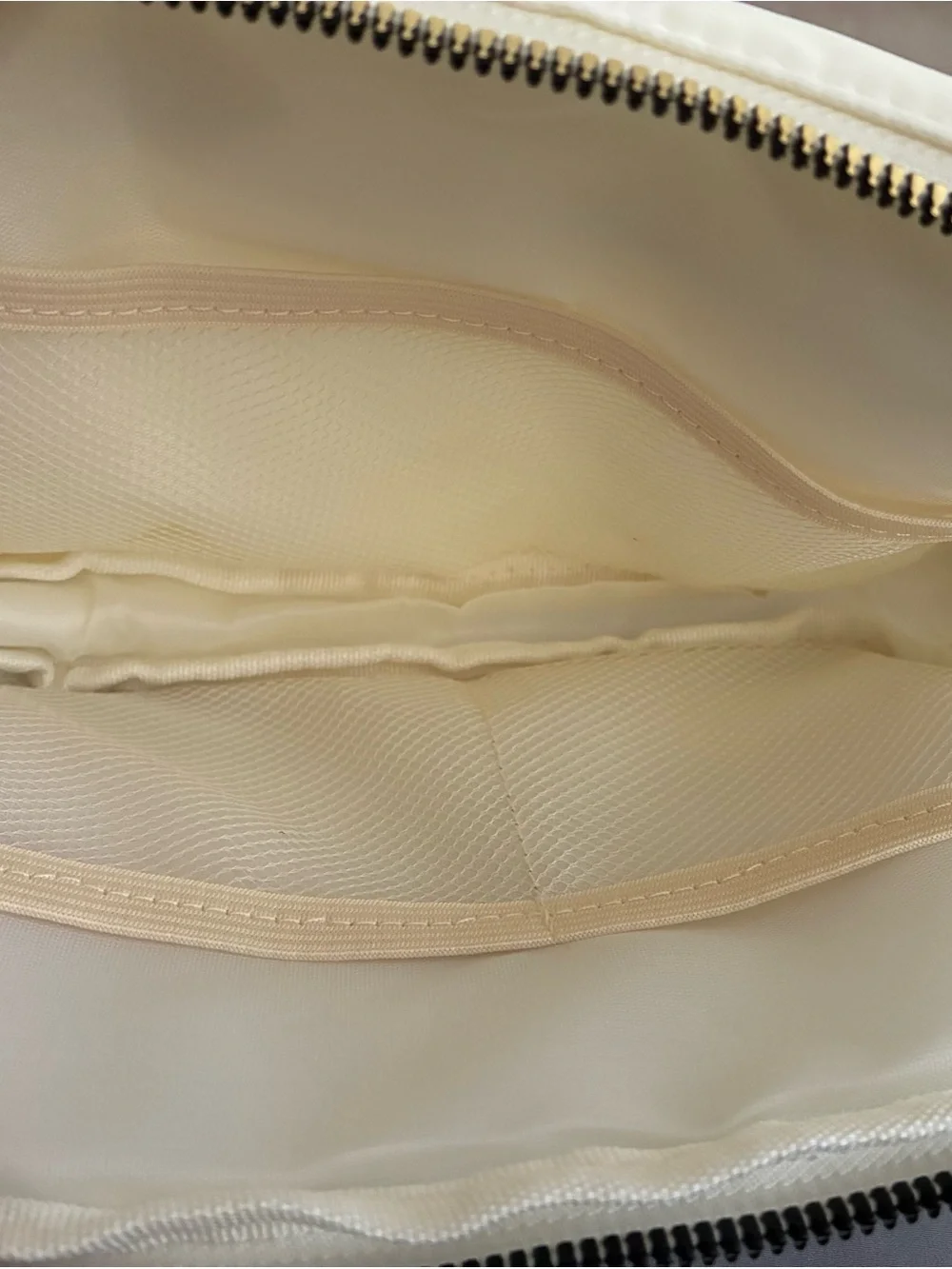 Cream 'TEACH' Patch Crossbody Bag